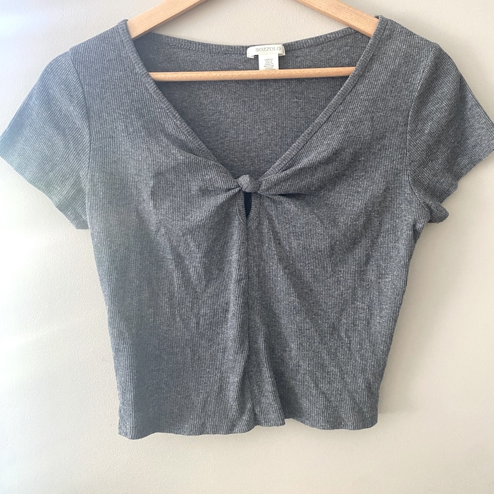 BOZZOLO | grey crop top